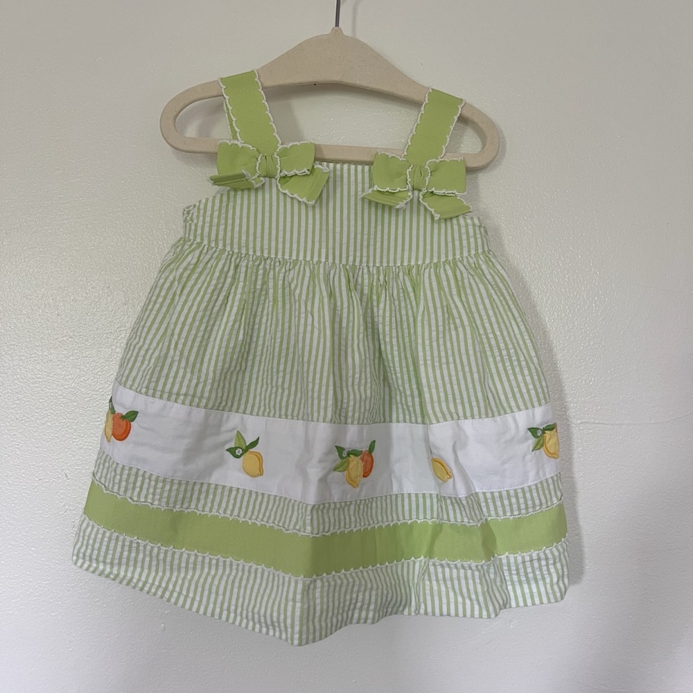 Vintage Gymboree lemon seersucker dress